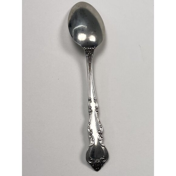 Antique 1881 WM ROGERS & SON Victorian Classic 6" Silverplate TEASPOON *Flaws* - Picture 3 of 4